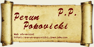 Perun Popovicki vizit kartica
